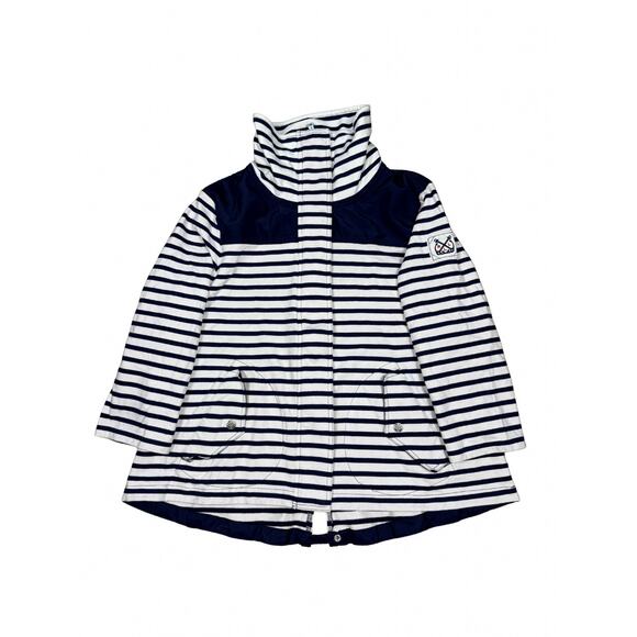 Lauren Ralph Lauren Active Striped Full Zip Jacket Cotton XL Classic Style - Picture 1 of 6
